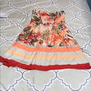 Strapless mini summer dress